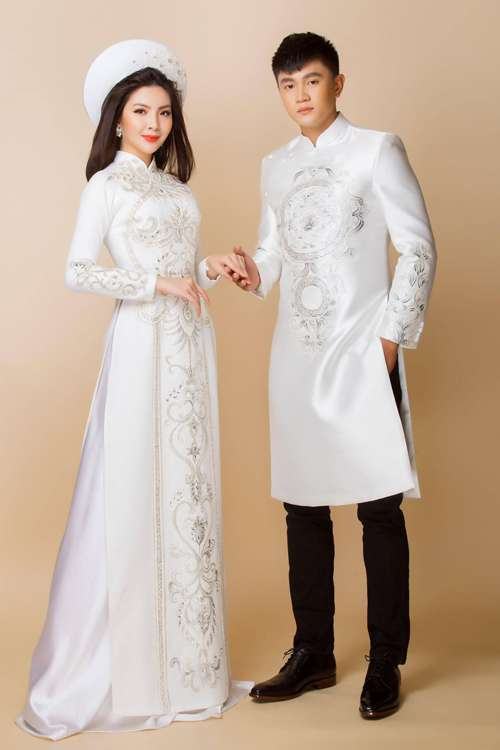 Các mẫu áo dài cưới màu trắng được yêu thích nhất năm 2020 2