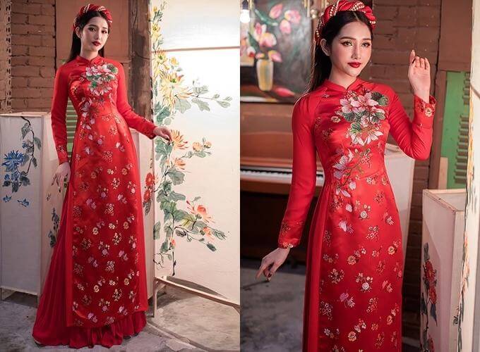May áo dài cô dâu tại Việt Áo dài (Nguồn: Internet)